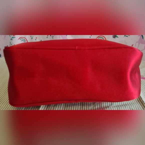 Vintage Christian Dior Large Metallic Red Cosmetic Makeup Beauty Case Pouch Bag - Picture 3 of 9